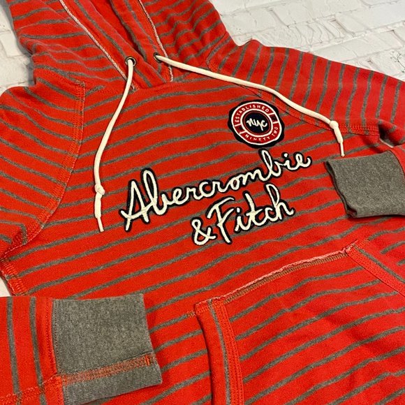 Abercrombie Fitch Sweaters Stripped Af Red Hoodie Poshmark